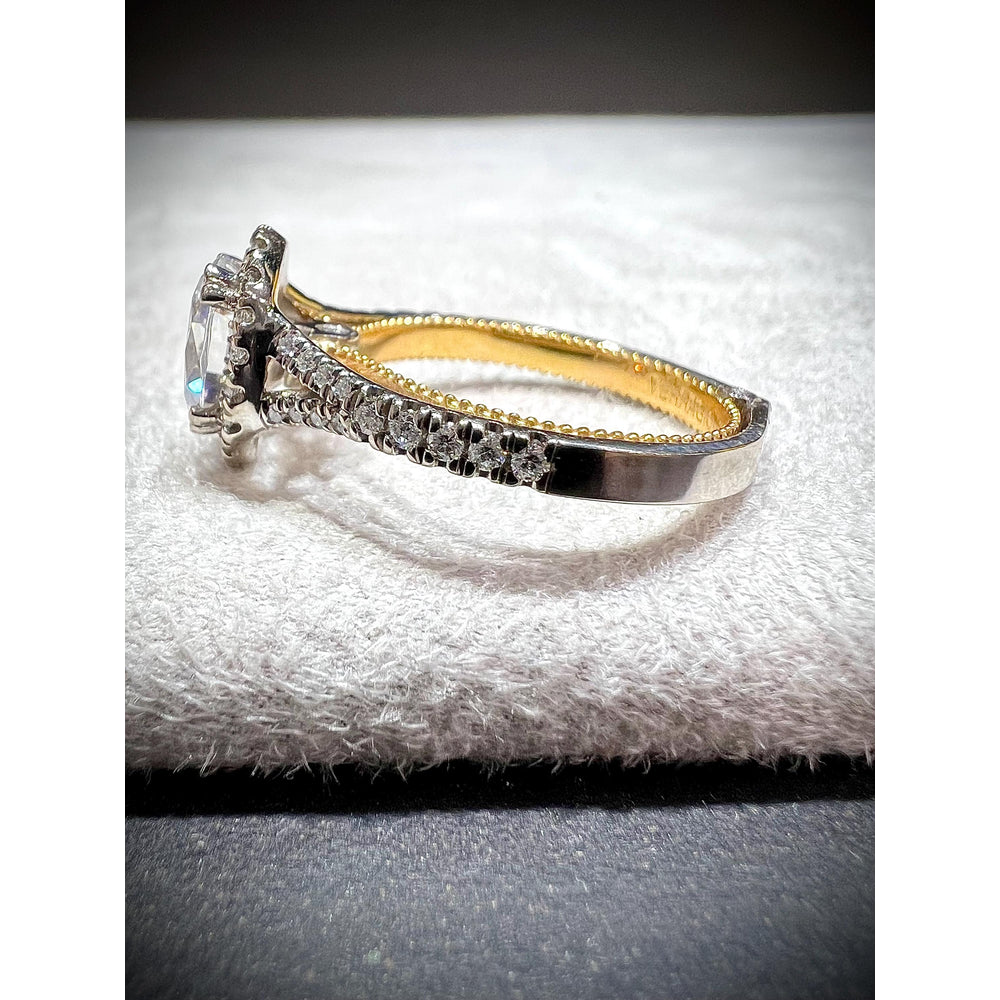 18K Diamond Oval Engagement Ring / DISCOUNT Verragio Ring / Verragio Oval Engagement Ring / Lab Grown Certified Diamond Engagement Ring