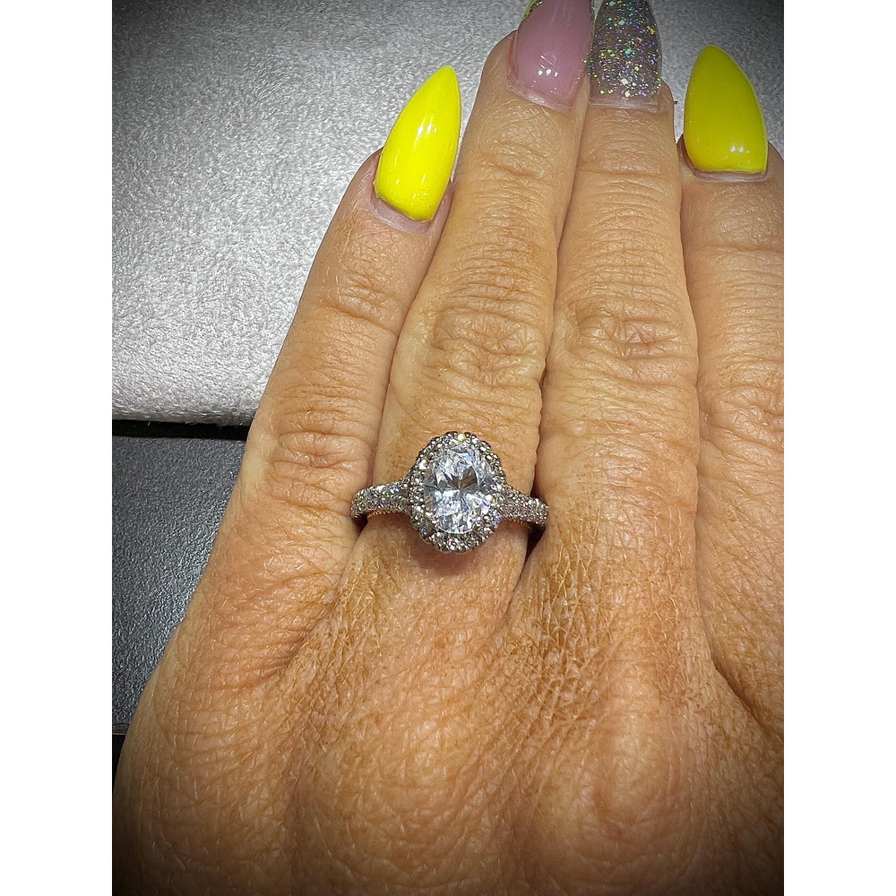 18K Diamond Oval Engagement Ring / DISCOUNT Verragio Ring / Verragio Oval Engagement Ring / Lab Grown Certified Diamond Engagement Ring
