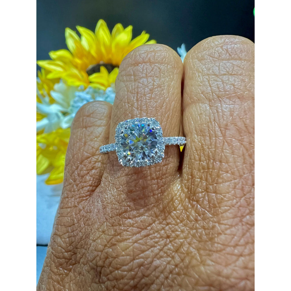 14K White Gold Verragio Diamond Engagement Ring: 1.00 Carat Lab Grown VS EF