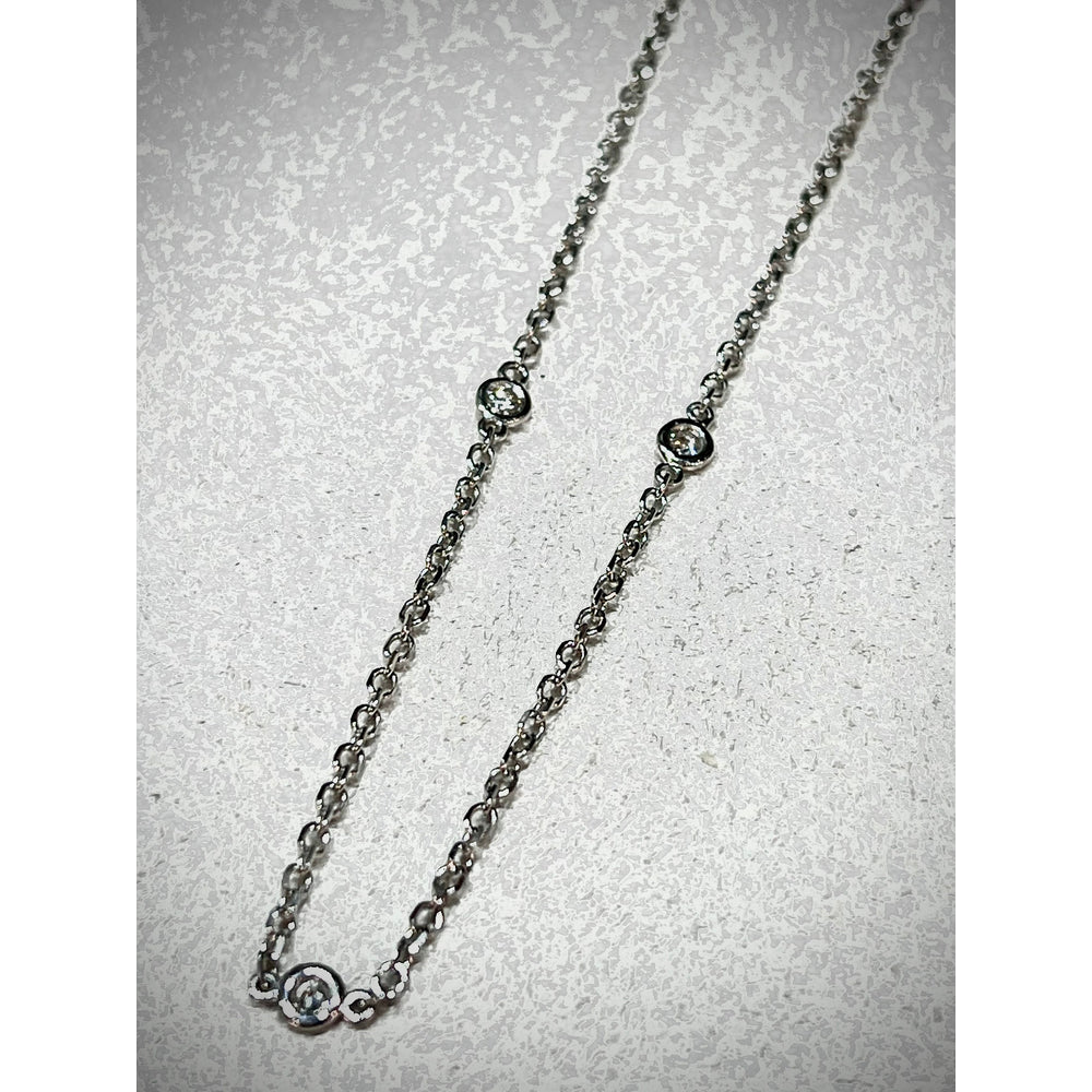 14K 1/4 Carat Diamond by the Yard Necklace / Diamond Layering Necklace / 14K Gold Diamond Necklace / Natural Mined Diamond Necklace