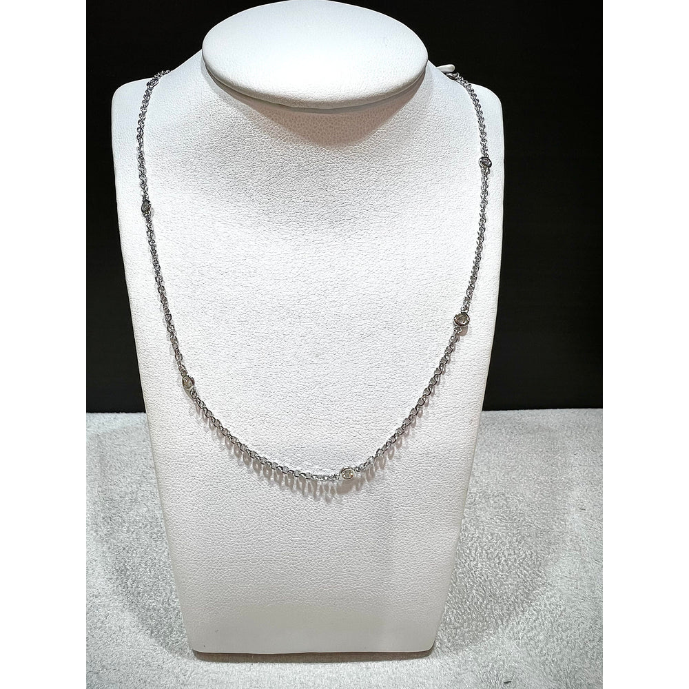 14K 1/4 Carat Diamond by the Yard Necklace / Diamond Layering Necklace / 14K Gold Diamond Necklace / Natural Mined Diamond Necklace
