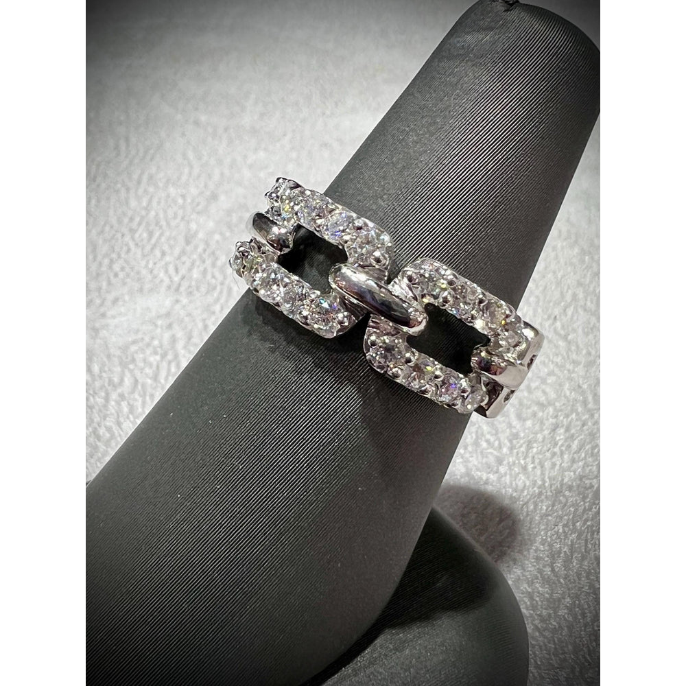 Diamond Link Ring / 1.00 Carat Diamond Link Ring / Diamond Ring / Diamond Chain Link Ring / Diamond Band