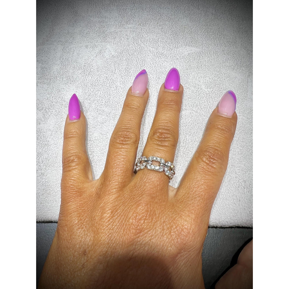 Diamond Link Ring / 1.00 Carat Diamond Link Ring / Diamond Ring / Diamond Chain Link Ring / Diamond Band