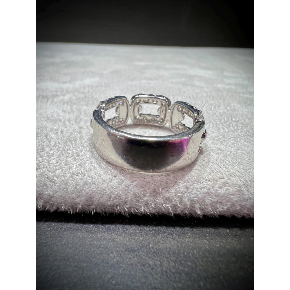 Diamond Link Ring / 1.00 Carat Diamond Link Ring / Diamond Ring / Diamond Chain Link Ring / Diamond Band
