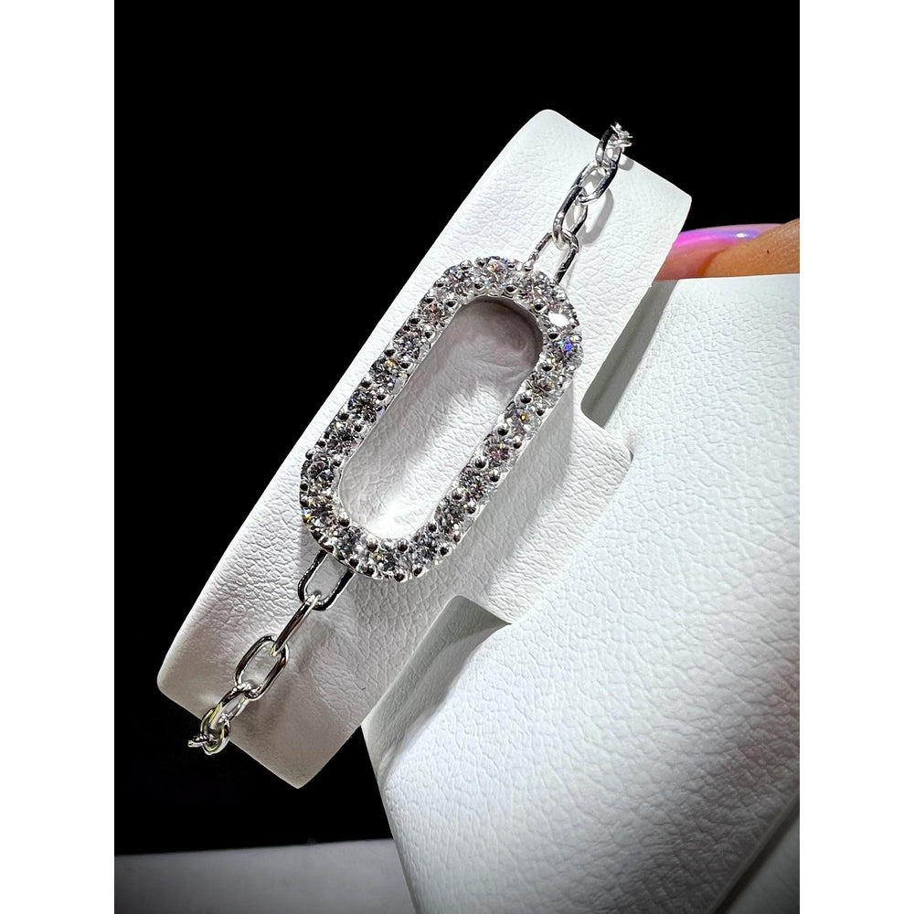 Diamond Link Bracelet / Diamond 1.25ct Bracelet / Diamond Bracelet / Adjustable Diamond Bracelet / Diamond Oval Bracelet