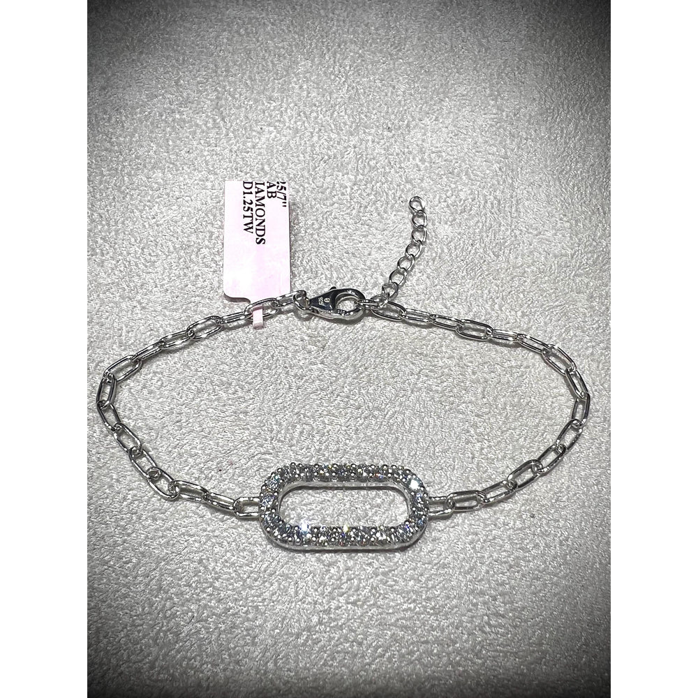 Diamond Link Bracelet / Diamond 1.25ct Bracelet / Diamond Bracelet / Adjustable Diamond Bracelet / Diamond Oval Bracelet