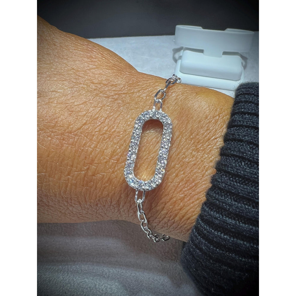 Diamond Link Bracelet / Diamond 1.25ct Bracelet / Diamond Bracelet / Adjustable Diamond Bracelet / Diamond Oval Bracelet