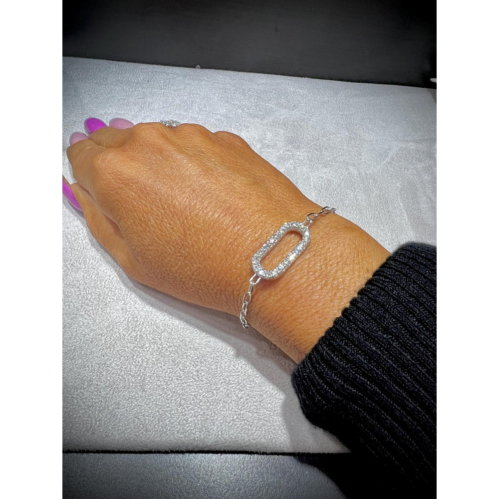 Diamond Link Bracelet / Diamond 1.25ct Bracelet / Diamond Bracelet / Adjustable Diamond Bracelet / Diamond Oval Bracelet