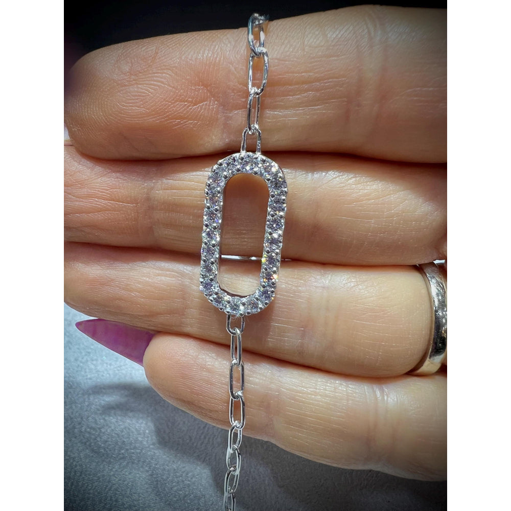 Diamond Link Bracelet / Diamond 1.25ct Bracelet / Diamond Bracelet / Adjustable Diamond Bracelet / Diamond Oval Bracelet