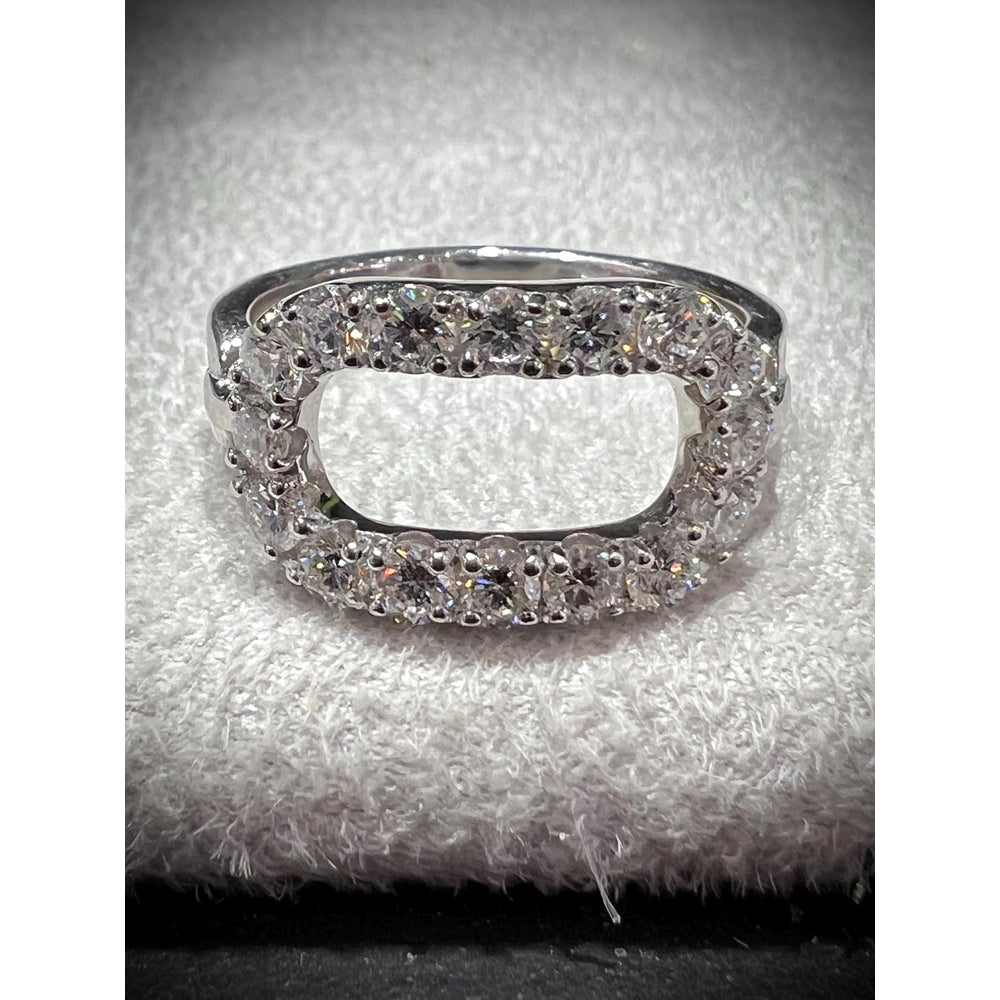 Diamond Oval Ring / 1.07 Carat Diamond Link Ring / Diamond Ring / Diamond Open Oval Link Ring / Diamond Band