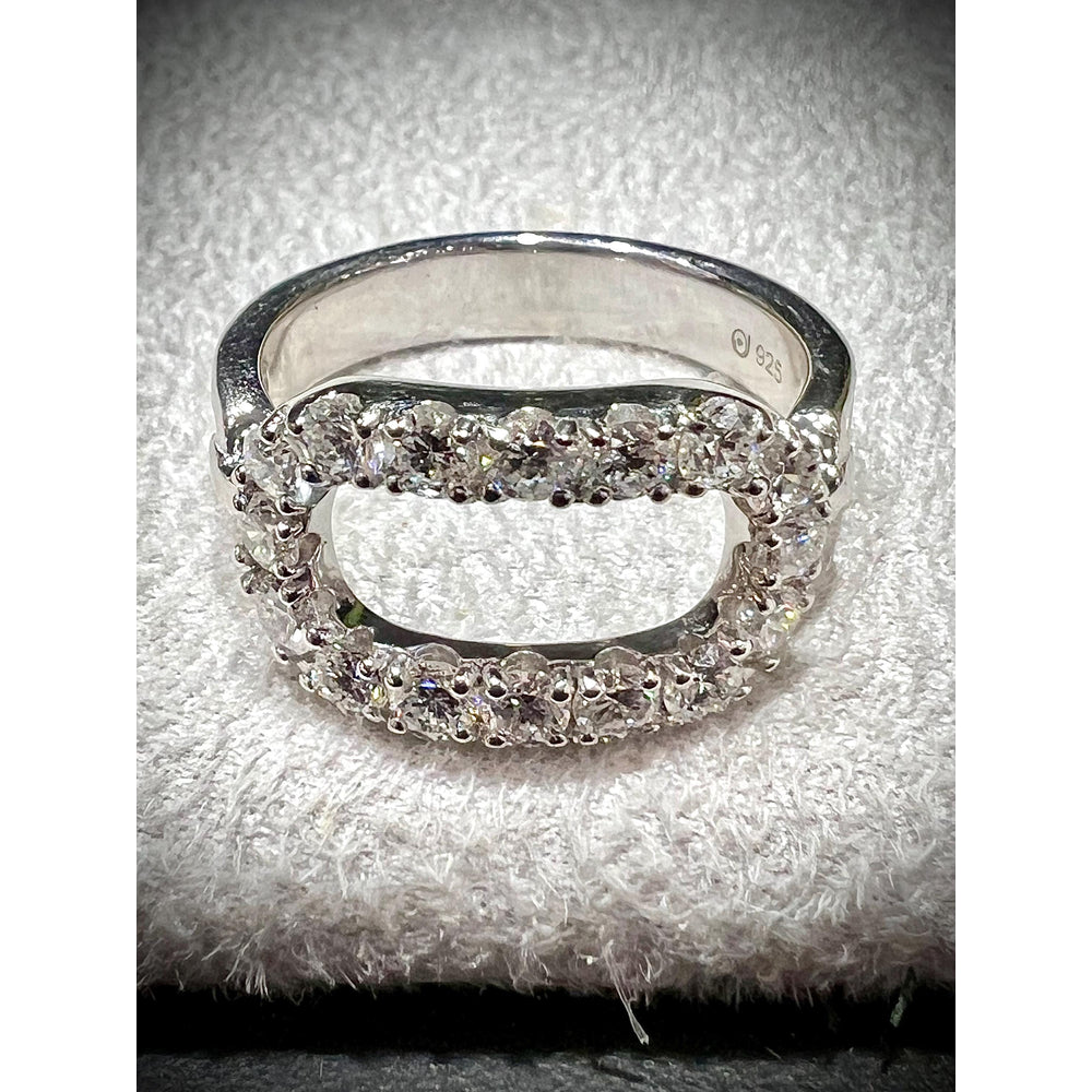Diamond Oval Ring / 1.07 Carat Diamond Link Ring / Diamond Ring / Diamond Open Oval Link Ring / Diamond Band