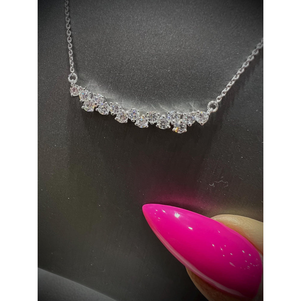 Diamond Bar Necklace / Diamond Necklace / Diamond 1.10 Carat Necklace / Diamond Bar / Diamond Pendant