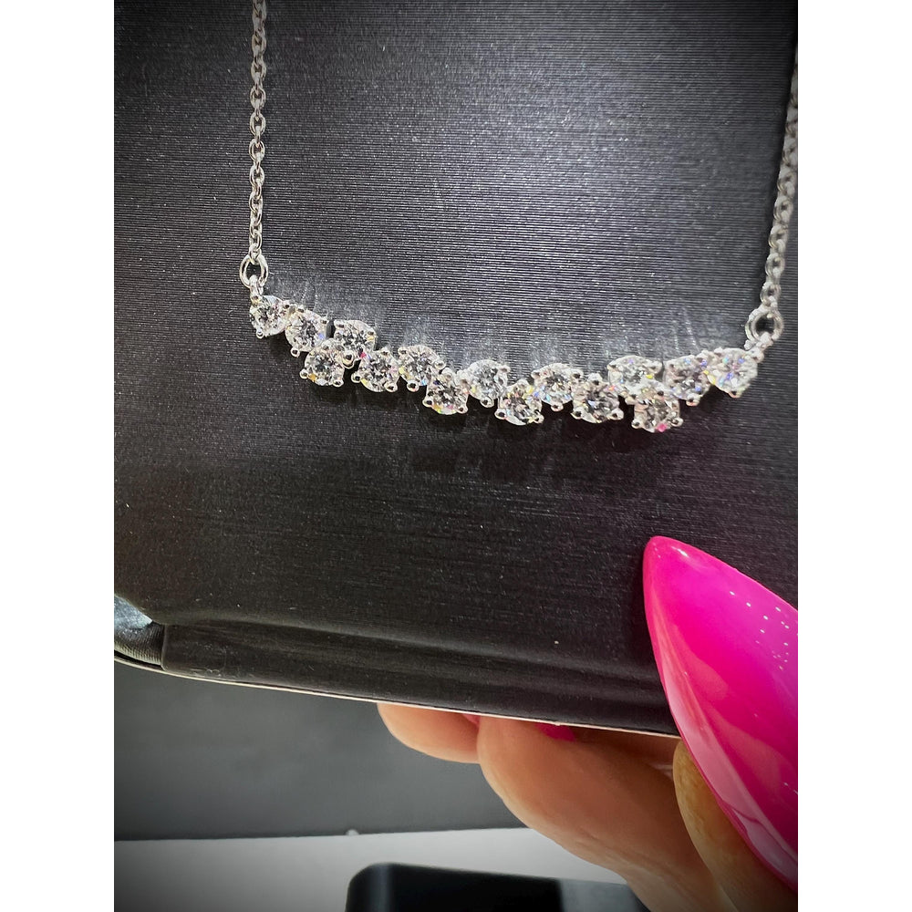 Diamond Bar Necklace / Diamond Necklace / Diamond 1.10 Carat Necklace / Diamond Bar / Diamond Pendant