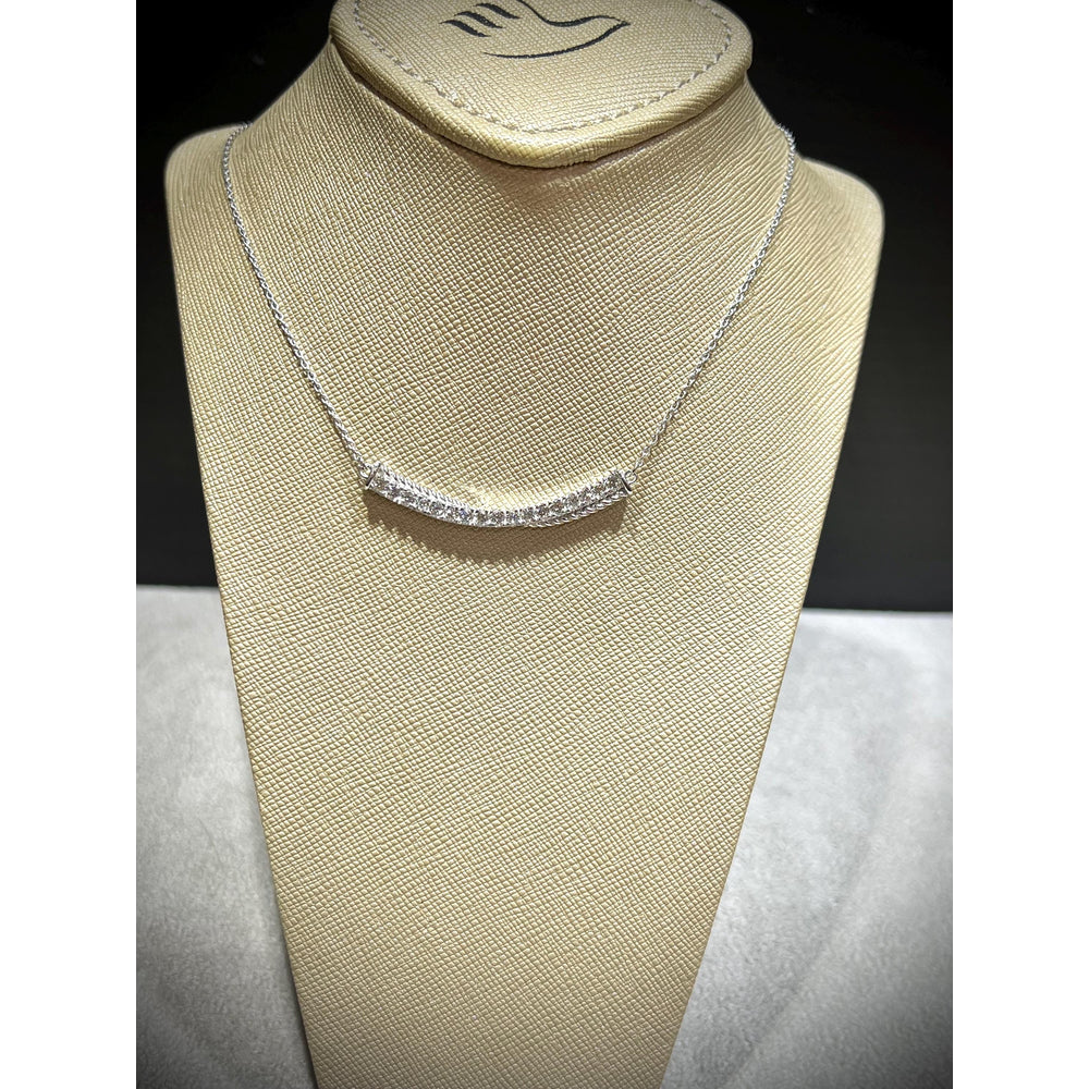 Diamond Bar Necklace / Diamond Necklace / Diamond 0.77 Carat Necklace / Diamond Bar / Diamond Pendant