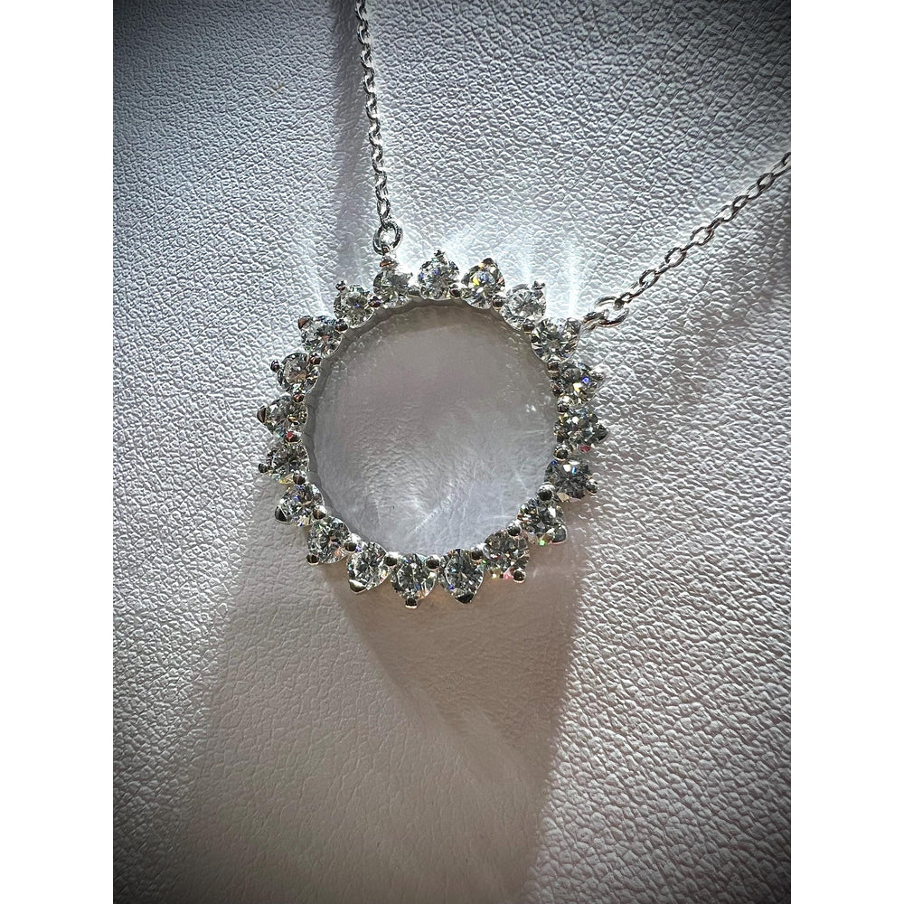 Diamond Circle Necklace / Diamond Necklace / Diamond 1.64 Carat Necklace / Diamond Circle / Diamond Circle Pendant