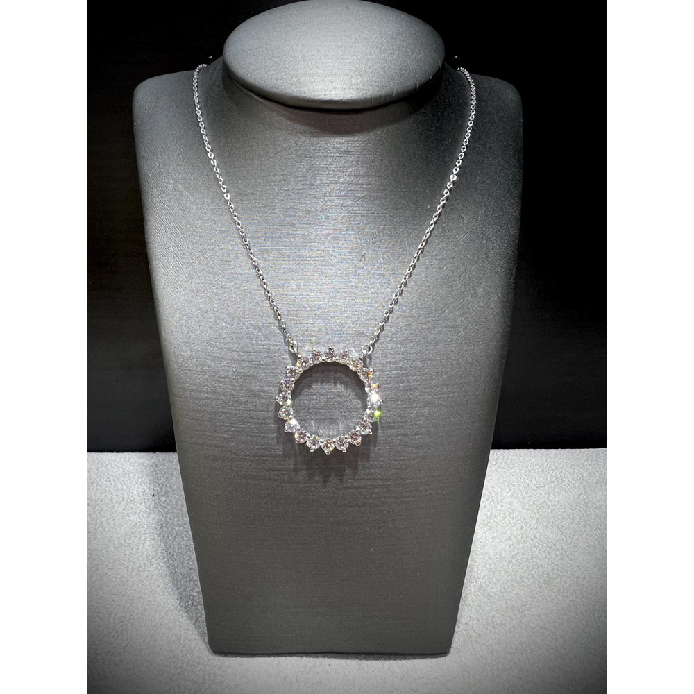 Diamond Circle Necklace / Diamond Necklace / Diamond 1.64 Carat Necklace / Diamond Circle / Diamond Circle Pendant