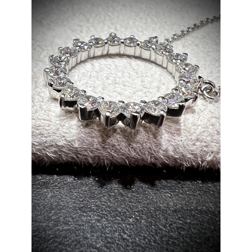 Diamond Circle Necklace / Diamond Necklace / Diamond 1.64 Carat Necklace / Diamond Circle / Diamond Circle Pendant