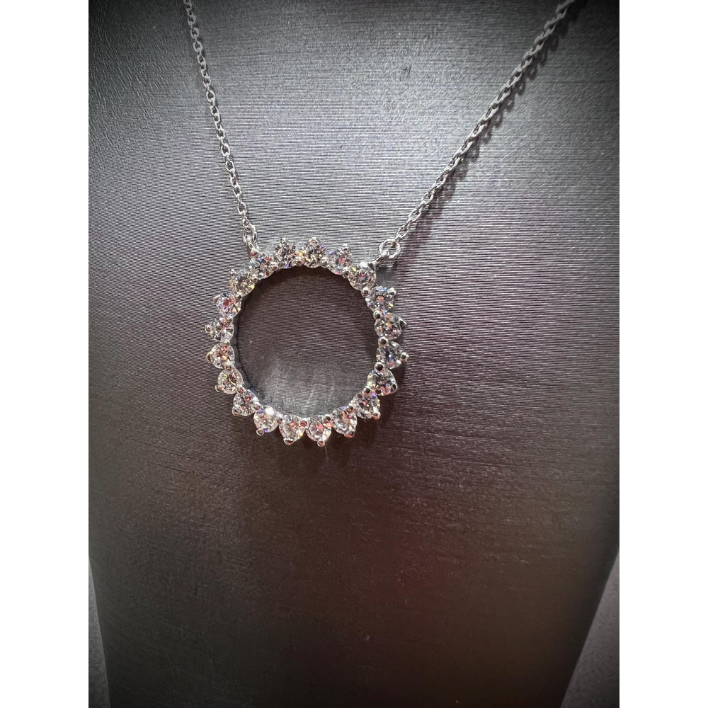 Diamond Circle Necklace / Diamond Necklace / Diamond 1.64 Carat Necklace / Diamond Circle / Diamond Circle Pendant