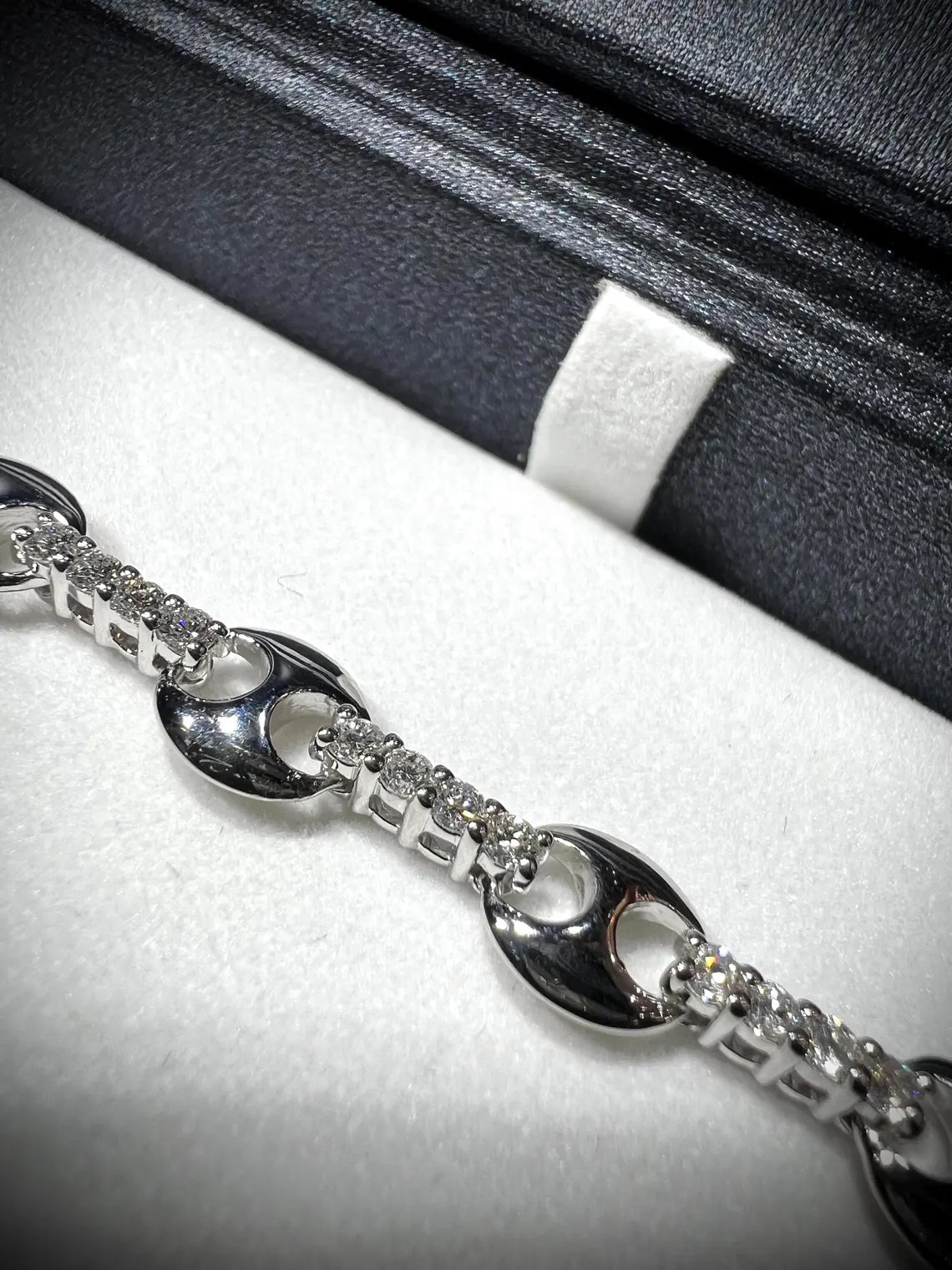Lab Grown Diamond Mariner Link Bracelet: Sterling Silver or Gold, 1.5ct