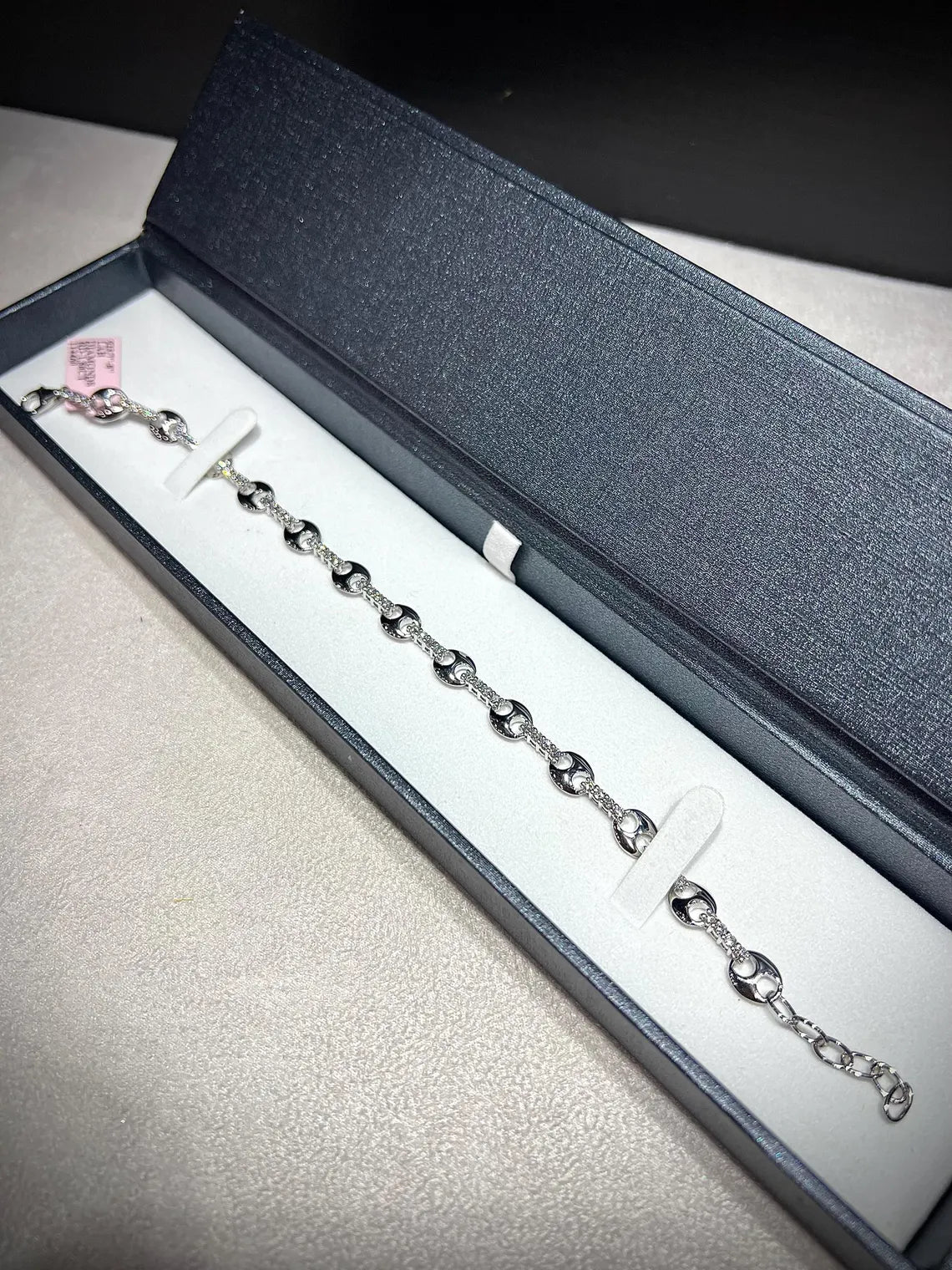 Lab Grown Diamond Mariner Link Bracelet: Sterling Silver or Gold, 1.5ct