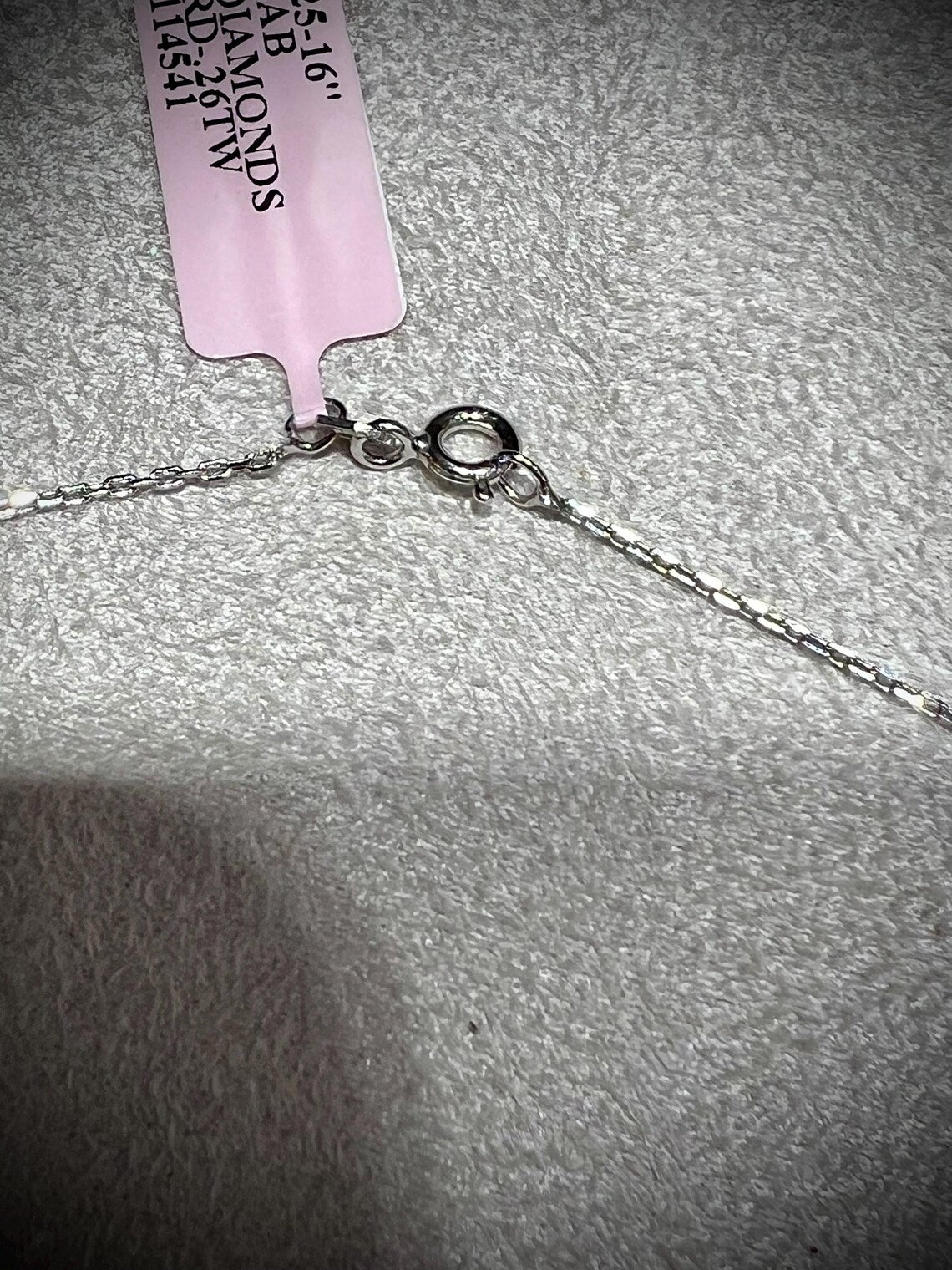 Lab Grown 0.26 Carat Diamond Chevron Single Row Necklace: Sterling Silver 16”