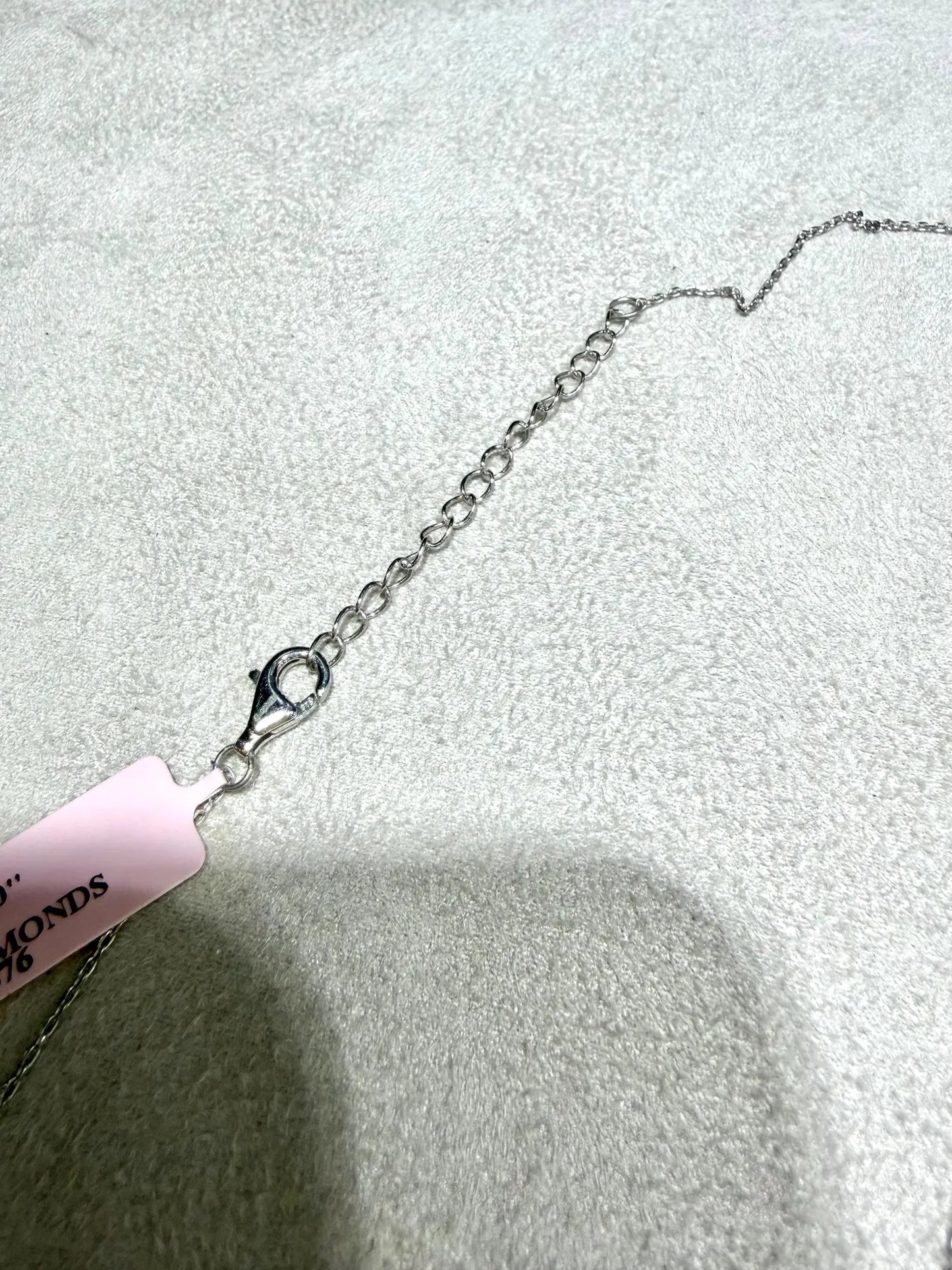 Lab Grown Diamond Cross Necklace 0.75 Carats: Sterling Silver 18”-20”