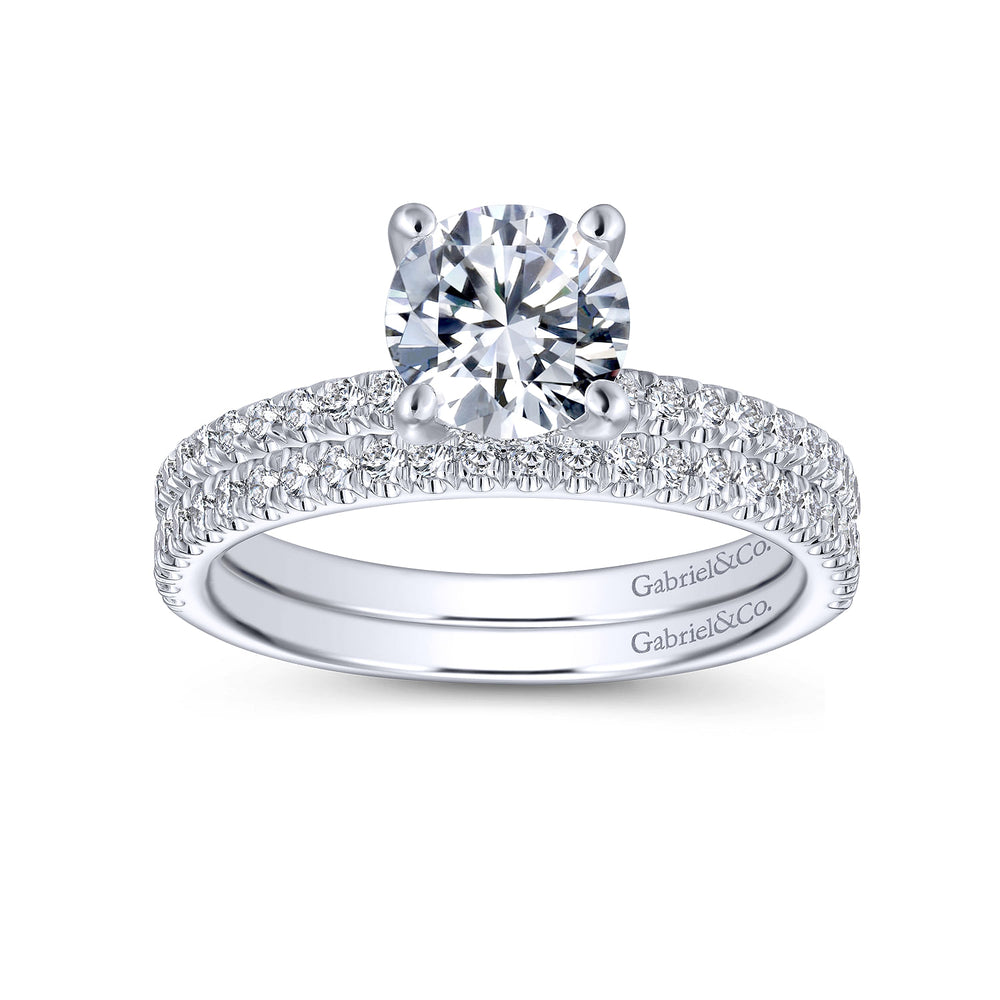 14K White Gold Matching Wedding Band