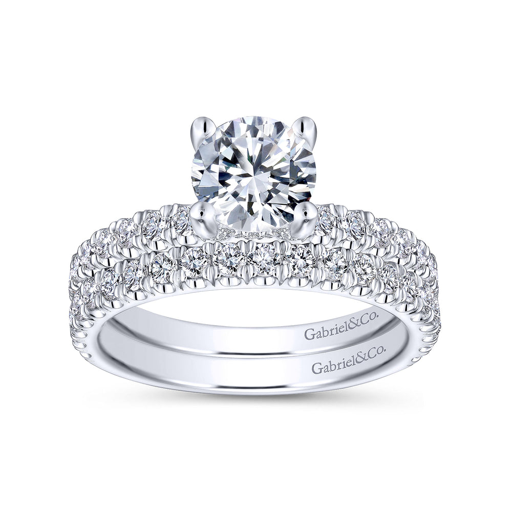14K White Gold Matching Wedding Band