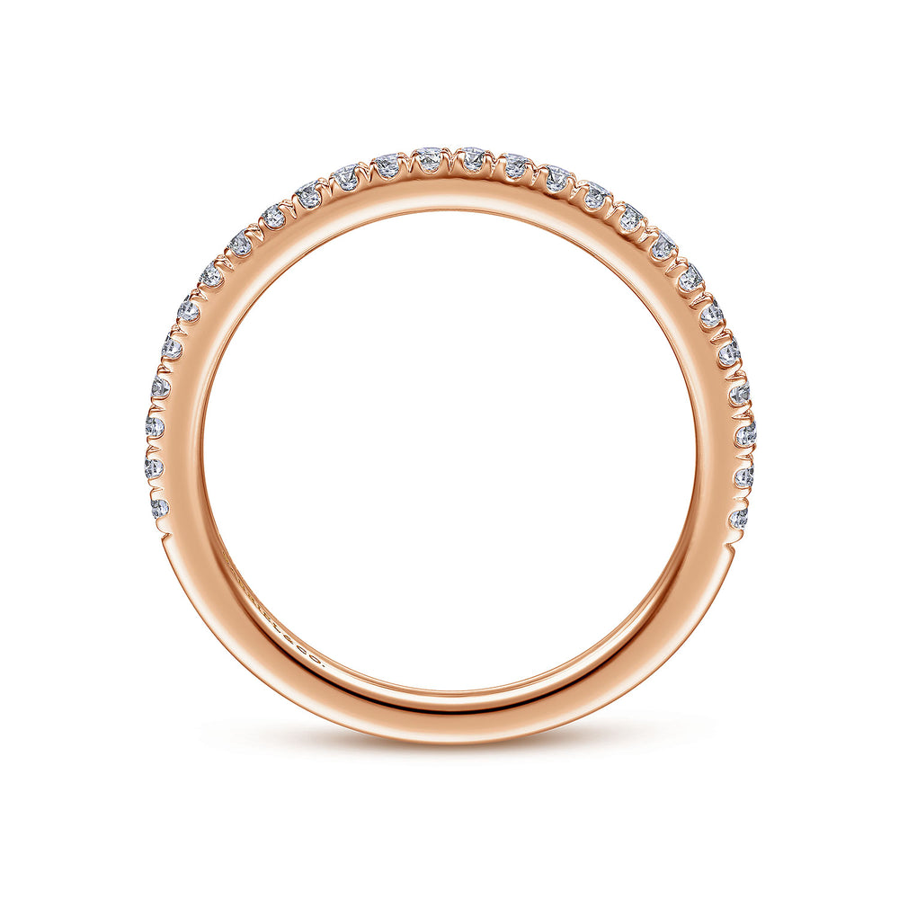 14K Rose Gold Diamond Matching Wedding Band