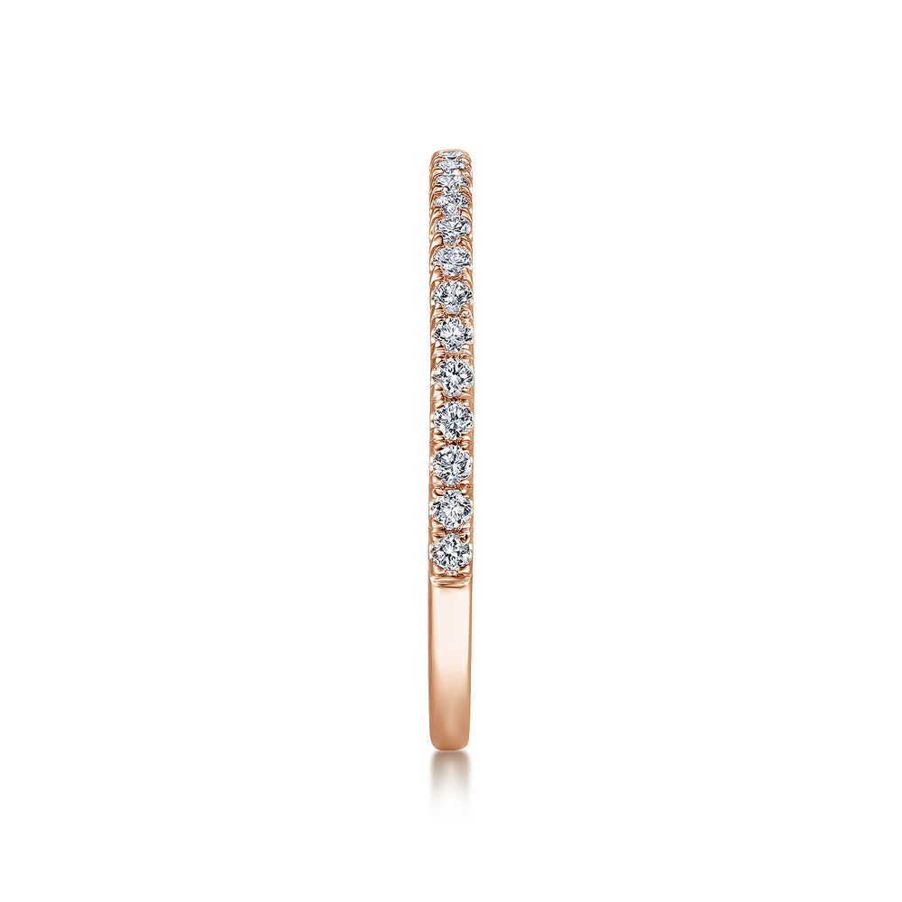 14K Rose Gold Diamond Matching Wedding Band