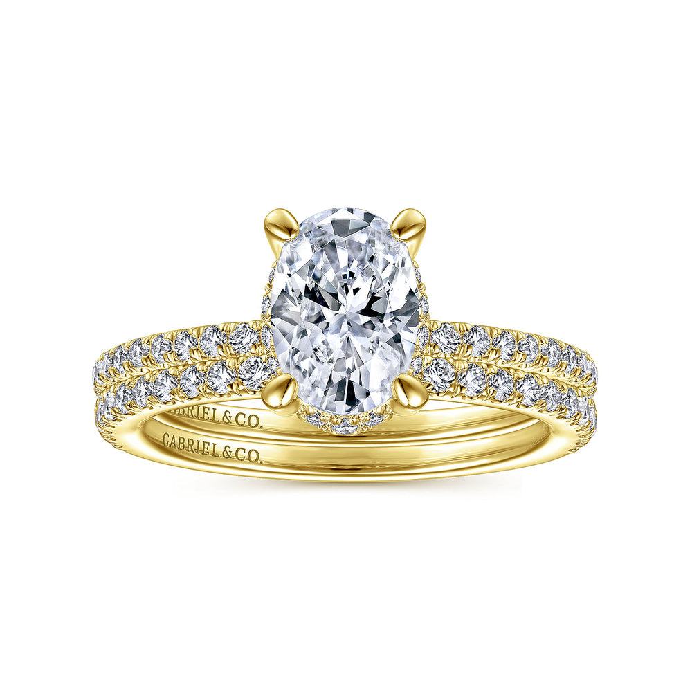 14K Yellow Gold Diamond Matching Wedding Band