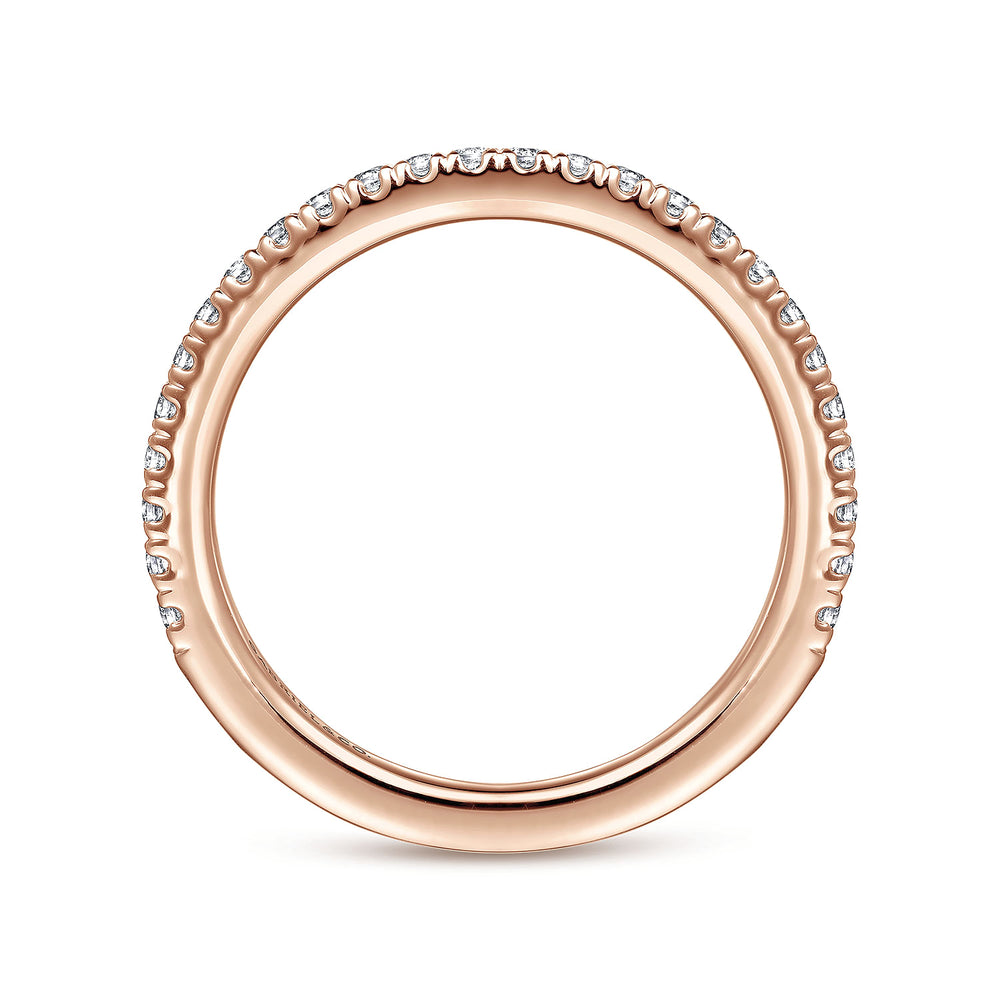 14K Rose Gold Diamond Matching Wedding Band