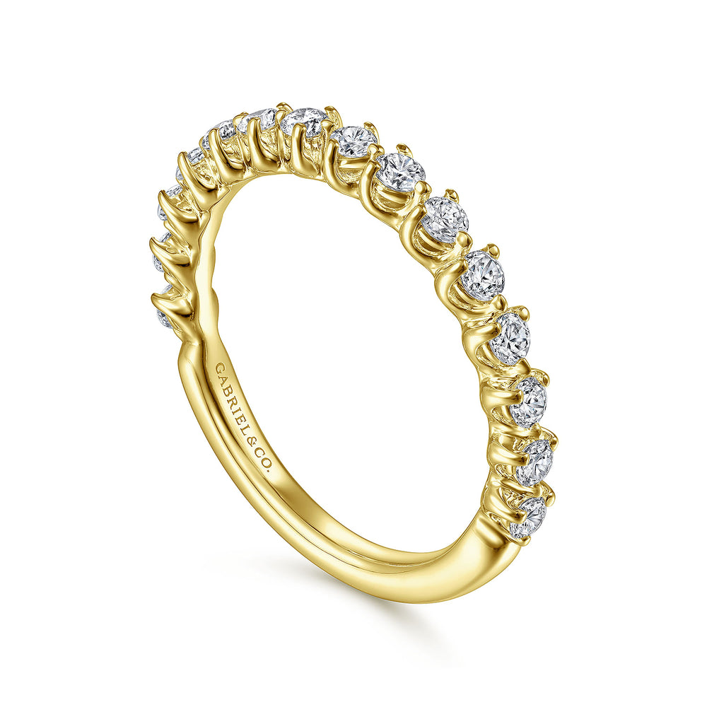 14K Yellow Gold Diamond Matching Wedding Band