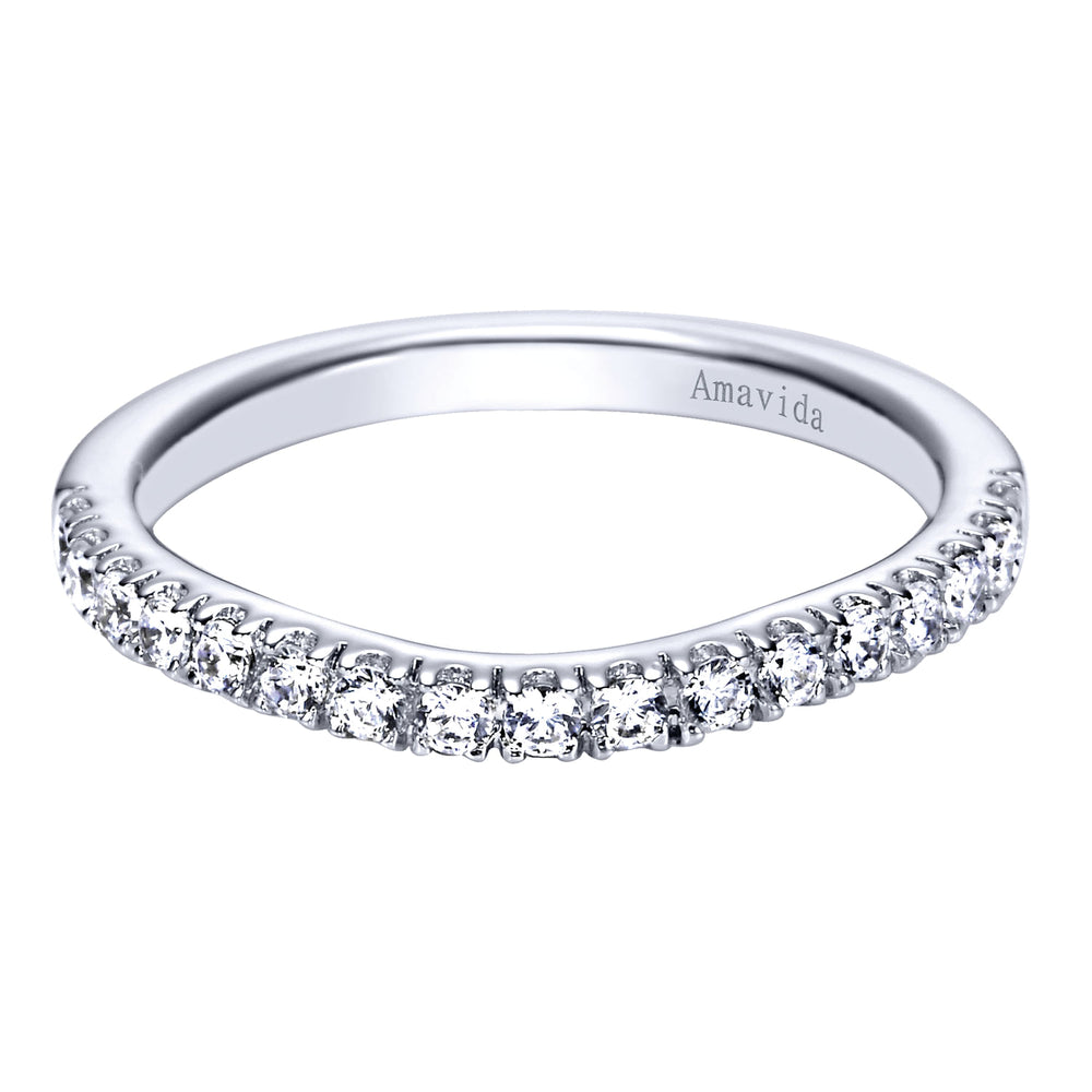 18K White Gold Matching Wedding Band