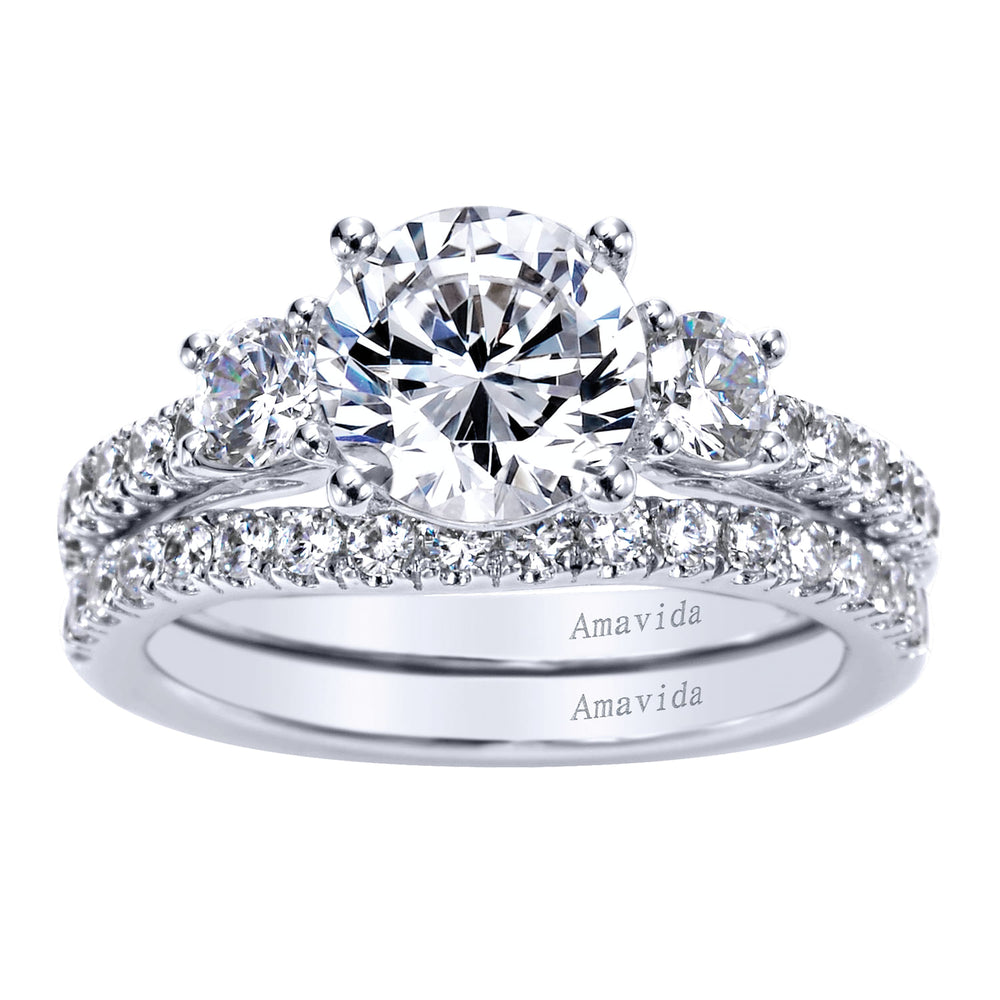 18K White Gold Matching Wedding Band