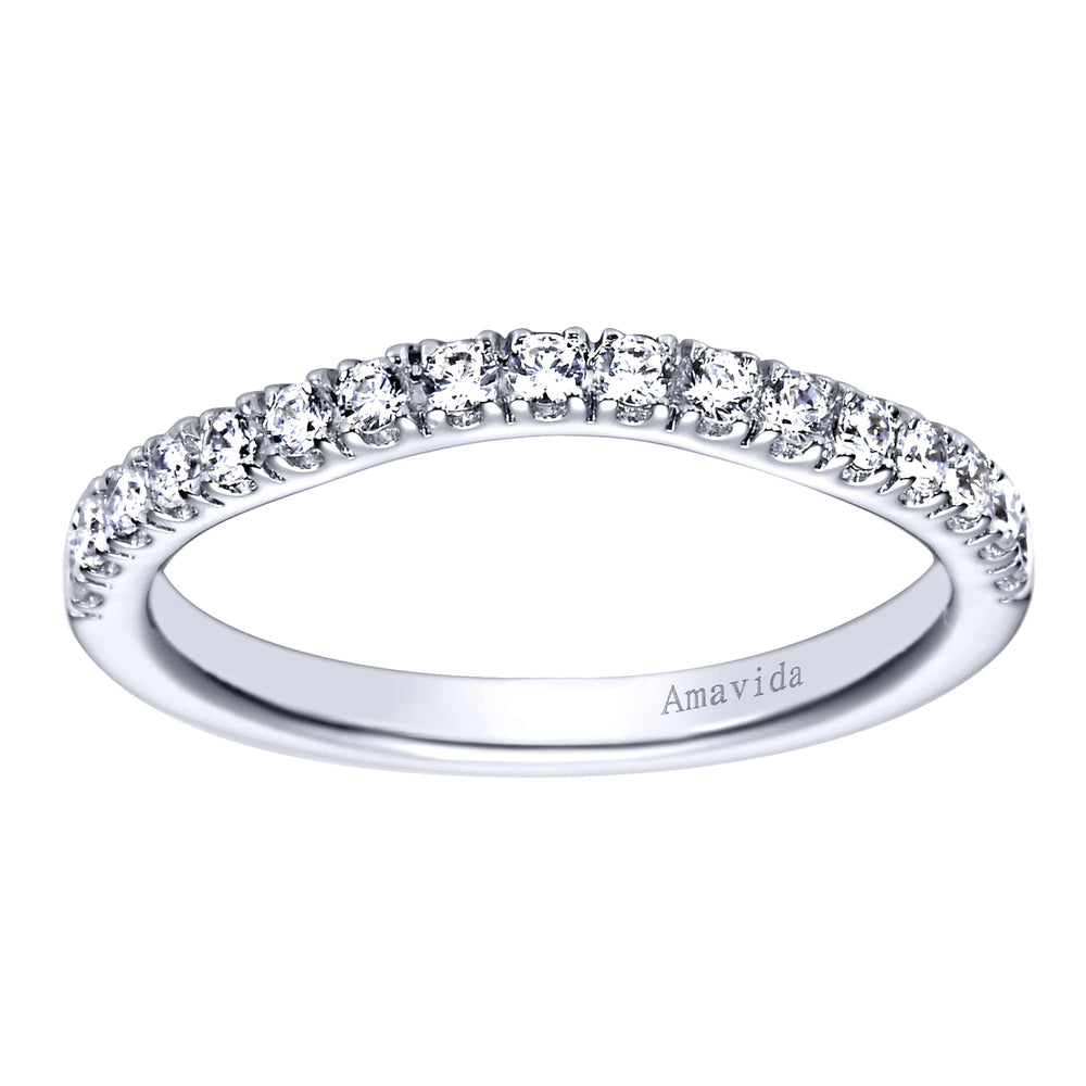 18K White Gold Matching Wedding Band