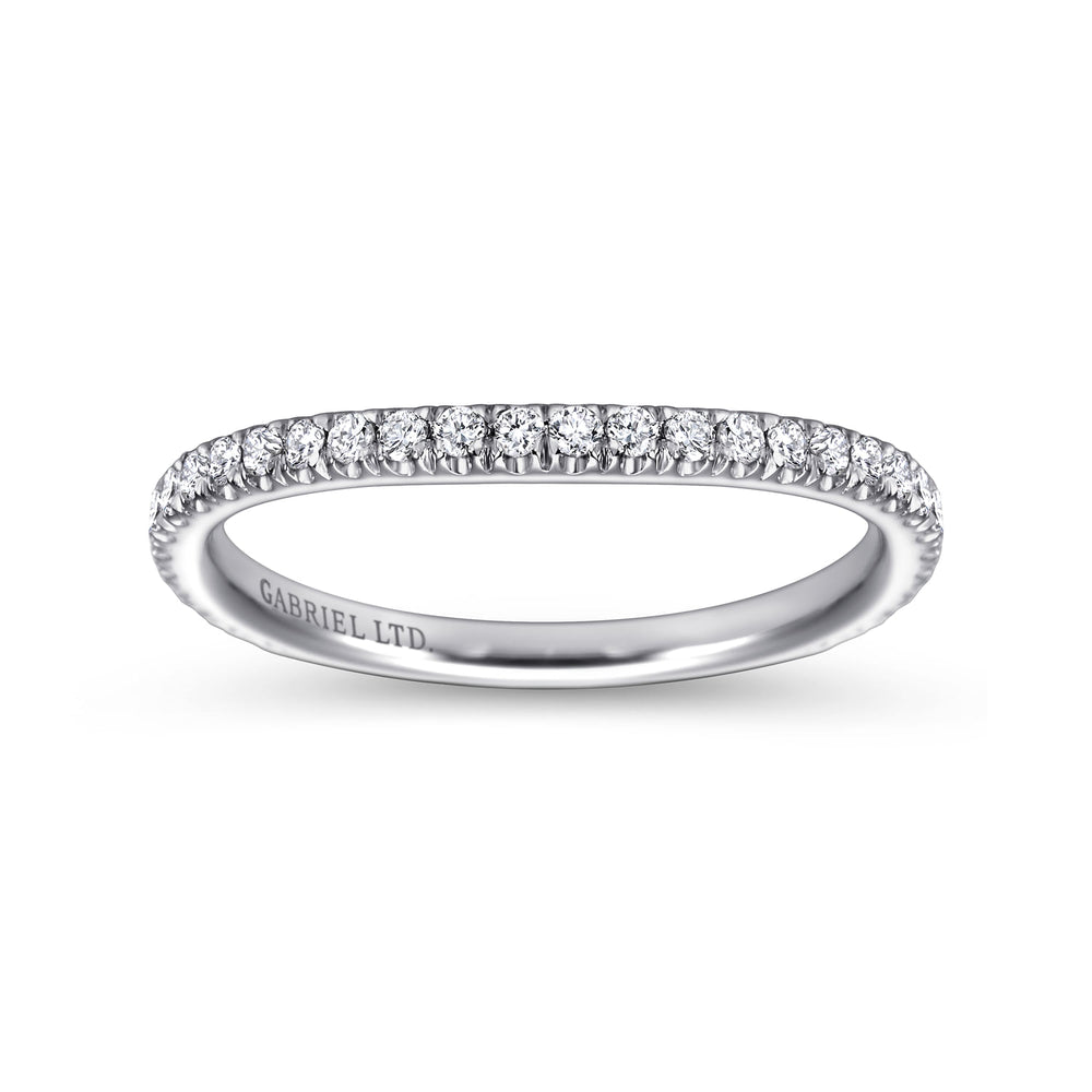 18K White Gold Matching Wedding Band