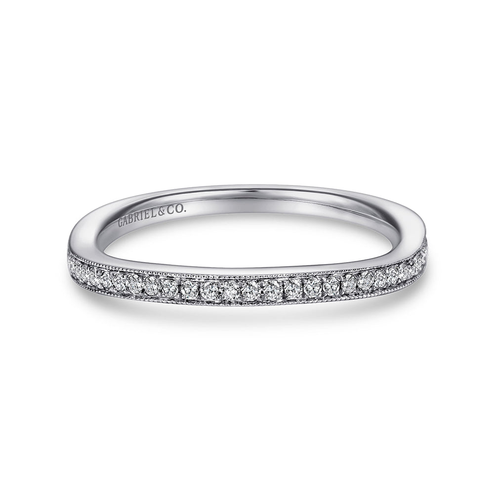 18K White Gold Matching Wedding Band