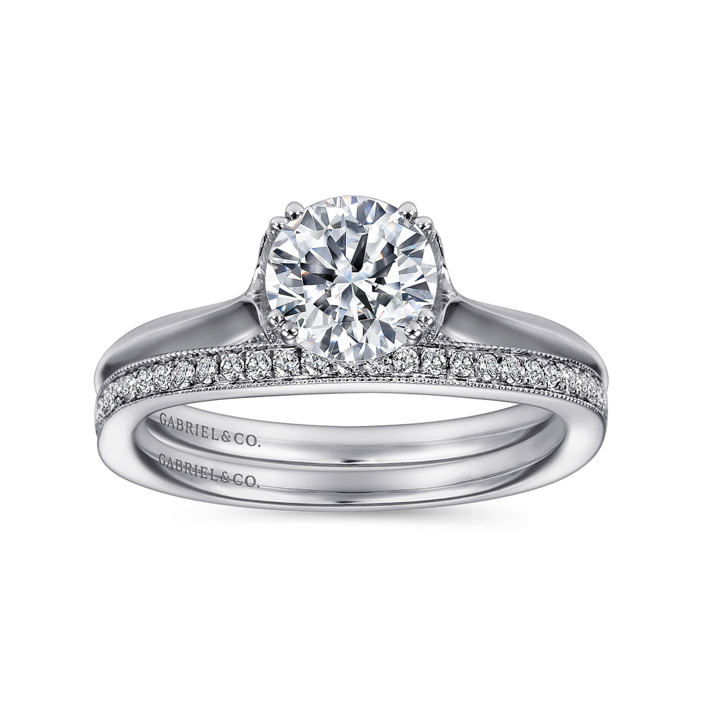 18K White Gold Matching Wedding Band