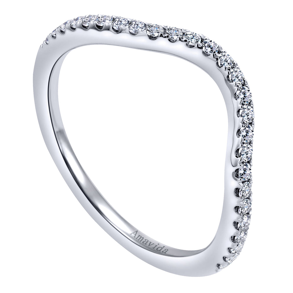 18K White Gold Matching Wedding Band