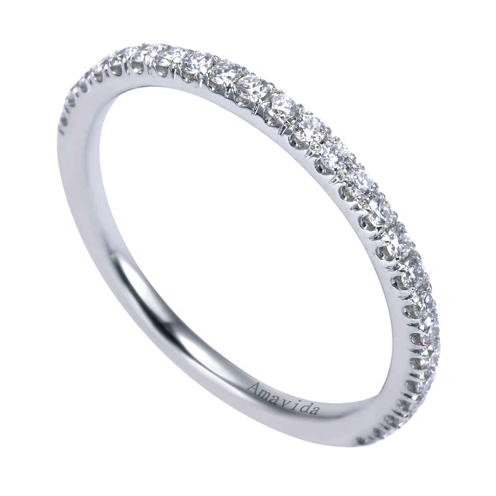 18K White Gold Matching Wedding Band