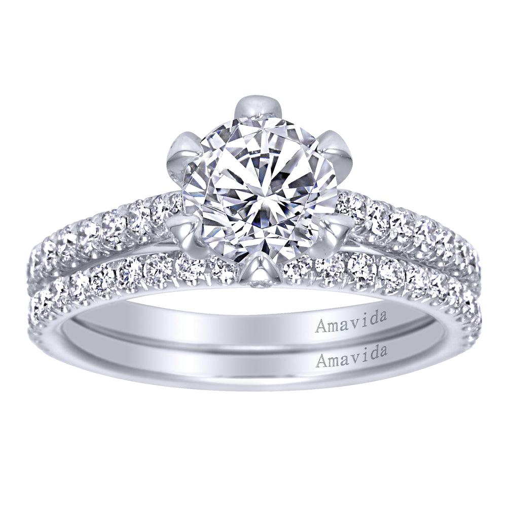 18K White Gold Matching Wedding Band