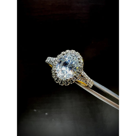 14K Verragio Oval Diamond Engagement Ring 1.00 Carat Center