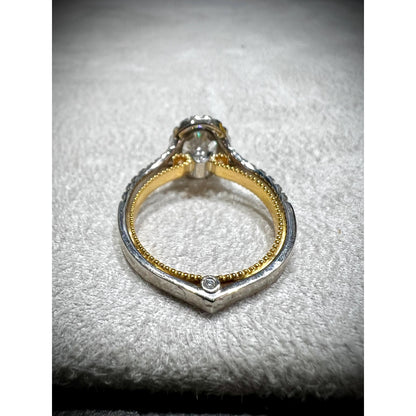 18K Diamond Oval Engagement Ring / DISCOUNT Verragio Ring / Verragio Oval Engagement Ring / Lab Grown Certified Diamond Engagement Ring