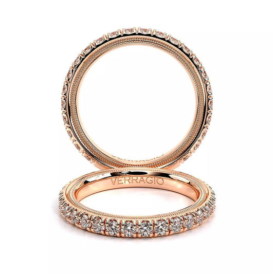 14K Rose Gold Diamond Band / 14K Diamond Wedding Band / Verragio Diamond Band / Diamond 0.81CT Wedding Band / Verragio DISCOUNT Diamond Ring