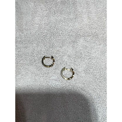 Diamond Huggy Earrings / 14k Gold Diamond Small Hoop Earrings / Diamond Earrings / Tiny Diamond Huggy Hoop Earrings/ Mothers Day Sale