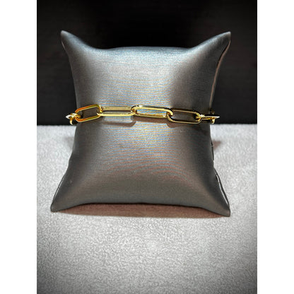 Paperclip Bracelet / 14K Gold Paperclip Link Bracelet / Gold Link Bracelet / Chunky Gold Link Bracelet by Trevi Fine Jewelry Shop
