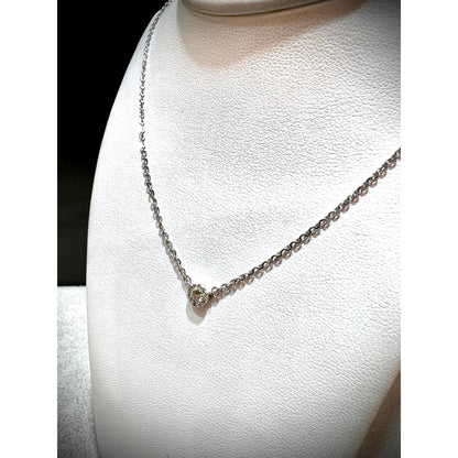 14K Round Diamond Cluster Necklace / Diamond Solitaire Necklace / 14k Gold Layered Diamond Necklace / Dainty Diamond Necklace