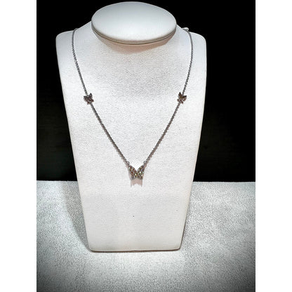 Diamond Butterfly Necklace / 14K Butterfly Necklace / Diamond Butterfly Pendant / Diamond Necklace/ Trendy Butterfly Necklace