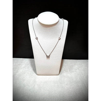 Diamond Butterfly Necklace / 14K Butterfly Necklace / Diamond Butterfly Pendant / Diamond Necklace/ Trendy Butterfly Necklace
